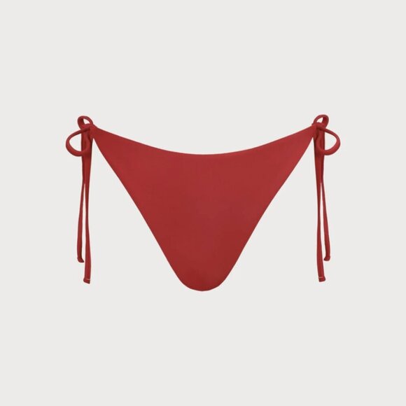 BERLOOK ECONYL® Red Reversible Tie Bikini Bottom ONLY 58 - Picture 6 of 11